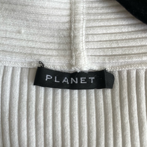 Planet Ribbed Button Front Cross Strap Sweater Tank Top M - Picture 12 of 14